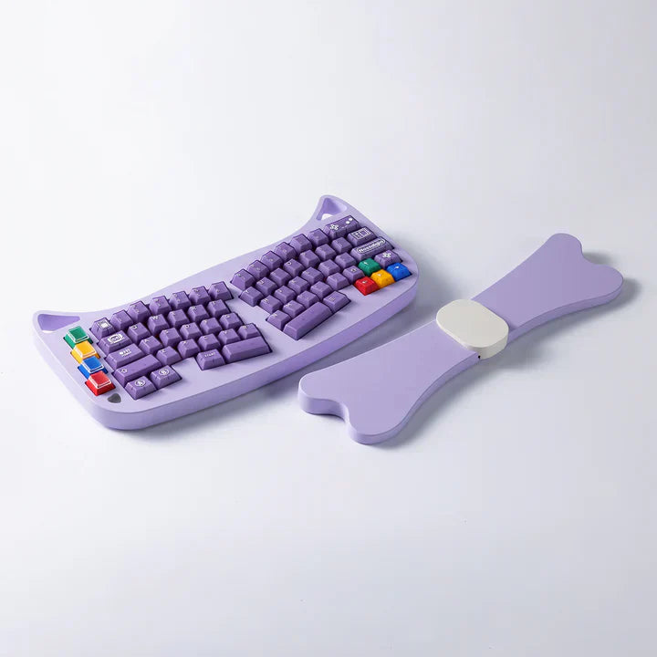ErgoType Curved Purple Keyboard with Removable Wrist Rest