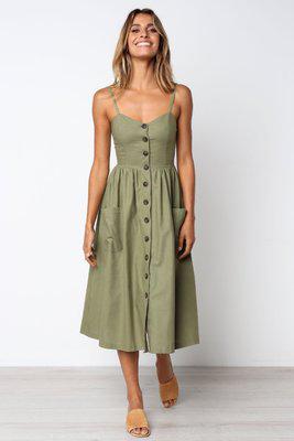 Striped Print Cotton Casual Beach Summer Dress 2020 Sundress Sexy Spaghetti Strap V-neck Off Shoulder Women Midi Dress Vestidos