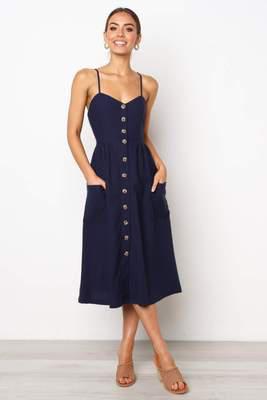Striped Print Cotton Casual Beach Summer Dress 2020 Sundress Sexy Spaghetti Strap V-neck Off Shoulder Women Midi Dress Vestidos