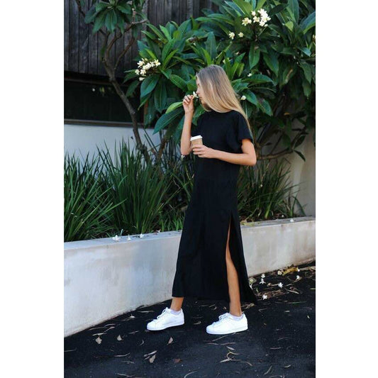 Maxi T Shirt Dress Women Winter Autumn Vintage Sexy Bodycon Christmas Black White Cotton Long Sleeve Dresses Plus Size Oversize