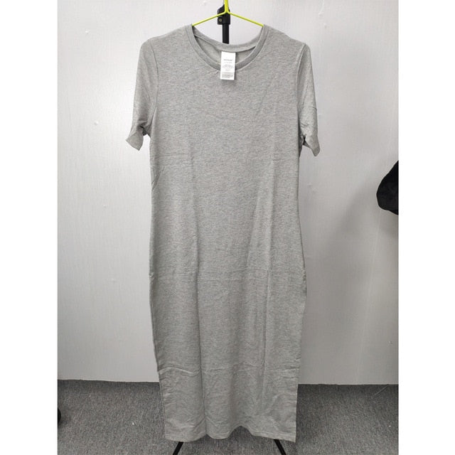 Maxi T Shirt Dress Women Winter Autumn Vintage Sexy Bodycon Christmas Black White Cotton Long Sleeve Dresses Plus Size Oversize