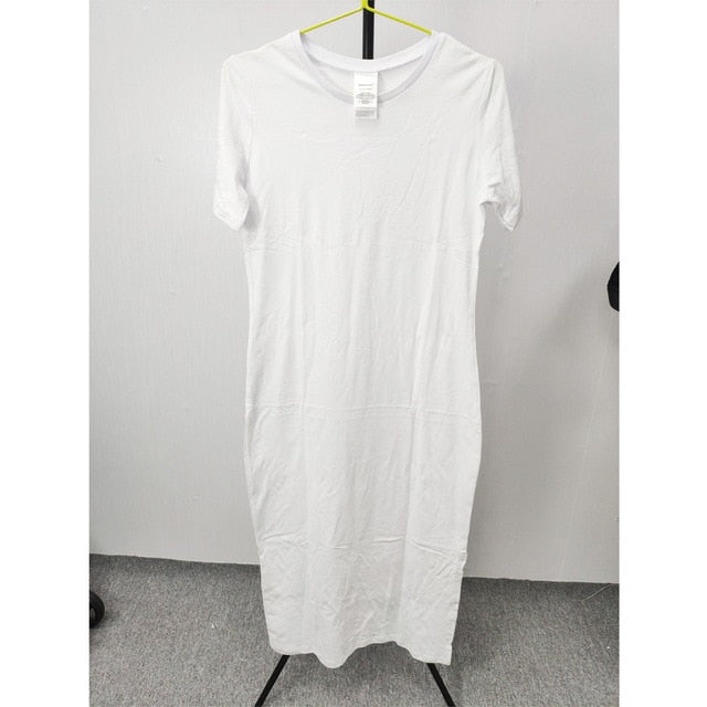 Maxi T Shirt Dress Women Winter Autumn Vintage Sexy Bodycon Christmas Black White Cotton Long Sleeve Dresses Plus Size Oversize